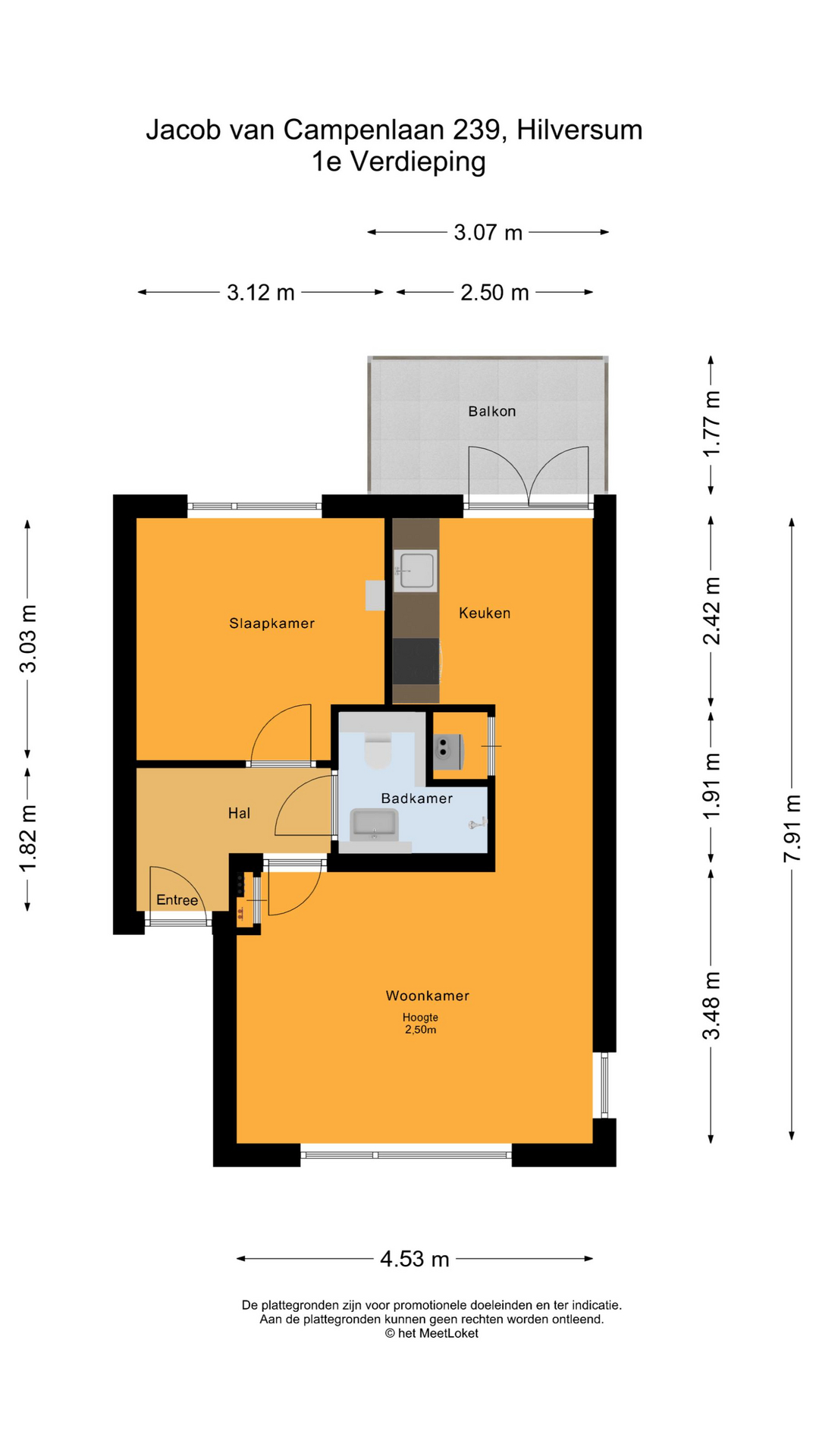 Jacob van Campenlaan 239 , 1222 KH Hilversum map